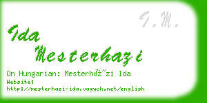 ida mesterhazi business card